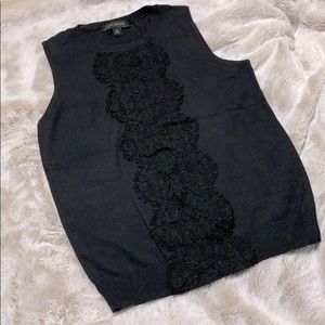 Ann Taylor sleeveless lace shell